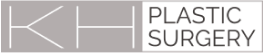 Green text reading "plastic surgery" on a light gray background, with a stylized left arrow in a lighter shade to the left.